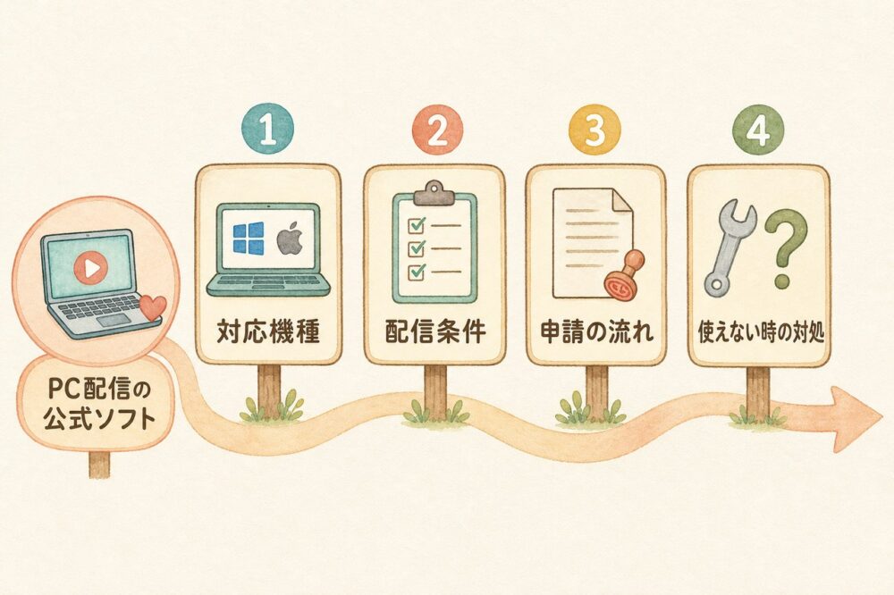 TikTok LIVE Studio解説の流れを示すロードマップ図